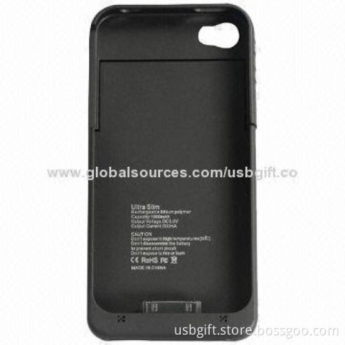 Power Bank Case for iPhone 4/4S with 1,900mAh Capacity